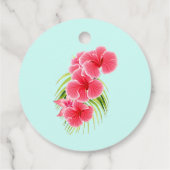 Étiquettes Cadeau Fête de plage tropicale de Luau (Dos)