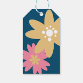 Étiquettes-cadeau Fête de printemps fleurie Wreath Fleurs d'annivers (Dos)