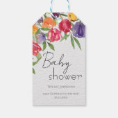 Étiquettes-cadeau Fête de printemps Tulipes Baby Shower (Dos)