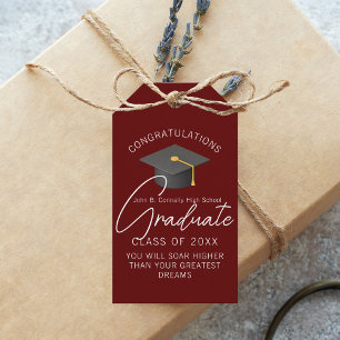 Étiquettes-cadeau Fête de remise de diplômes sur mesure en Bourgogne