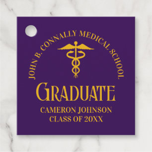 Étiquettes Cadeau Fête de remise des diplômes de l'école de médecine