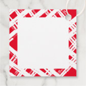 Étiquettes Cadeau FÊTE DE VACANCES Joyeux Noël élégant rouge (Dos)