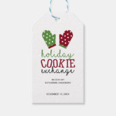 Étiquettes-cadeau Fête d'échange de biscuits Noël Four Mitts (Devant)