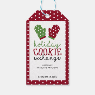 Étiquettes-cadeau Fête d'échange de biscuits Noël Four Mitts