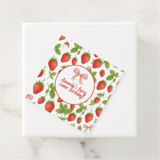 Étiquettes Cadeau Fête des Anniversaires de enfants de fraises -