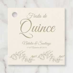 Étiquettes Cadeau Fête des jumeaux espagnols de Quince Champagne Bot