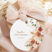 Étiquettes Cadeau Fête des mariées Boho de la première communion de 