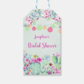 Étiquettes-cadeau Fête des mariées Cactus Lanterne Succulents Favori (Devant)