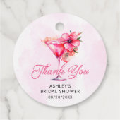 Étiquettes Cadeau Fête des mariées Champange (Dos)