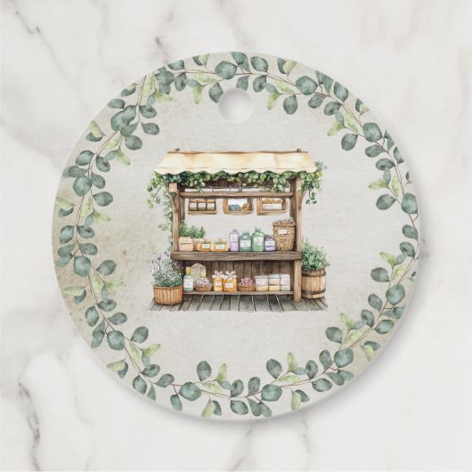 Étiquettes Cadeau Fête des mariées d'accueil de la ferme agricole (Dos)