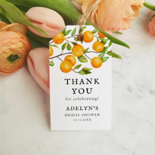 Étiquettes-cadeau Fête des mariées d'agrumes Fruit orange Favoriser