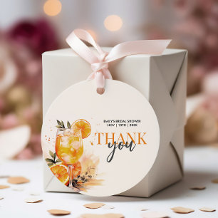 Étiquettes Cadeau Fête des mariées d'aquarelle de cocktail