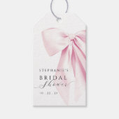 Étiquettes-cadeau Fête des mariées de cabot rose (Devant)