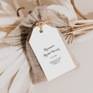 Étiquettes-cadeau Fête des mariées de calligraphie moderne