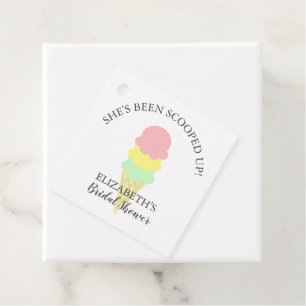 Étiquettes Cadeau Fête des mariées de crème glacée récupérée