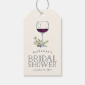 Étiquettes-cadeau Fête des mariées de dégustation de vin Favoriser l (Devant)