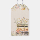 Étiquettes-cadeau Fête des mariées de Fleur sauvage de thème de livr (Dos)