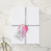 Étiquettes-cadeau Fête des mariées de mariée Merci rose chaud (Avec de la ficelle)