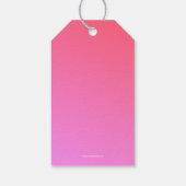 Étiquettes-cadeau Fête des mariées de mariée Merci rose chaud (Dos)