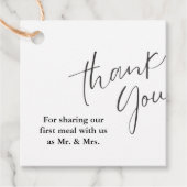 Étiquettes Cadeau Fête des mariées de Merci Mariage Monogramme moder (Devant)