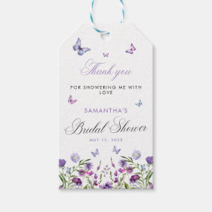 Étiquettes-cadeau Fête des mariées de papillons moderne Affiche de b