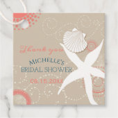 Étiquettes Cadeau Fête des mariées de plage (Devant)