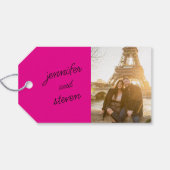 Étiquettes-cadeau Fête des mariées de revendication de préférence ro (Dos (Horizontal))