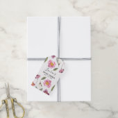 Étiquettes-cadeau Fête des mariées de script floral (Avec de la ficelle)