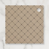 Étiquettes Cadeau Fête des mariées De Script Moderne Rustique Kraft  (Dos)