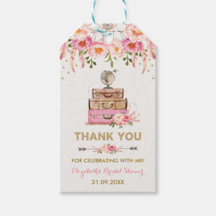 Étiquettes-cadeau Fête des mariées de voyage Mlle à Mme Merci Favor