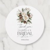 Étiquettes Cadeau Fête des mariées d'hiver (Devant)