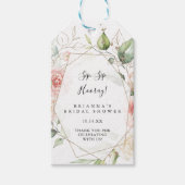 Étiquettes-cadeau Fête des mariées d'ouverture de la tige verte de l (Devant)