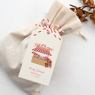 Étiquettes-cadeau Fête des mariées du marché des fermiers rouges