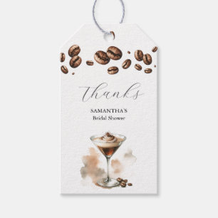 Étiquettes-cadeau Fête des mariées Espresso Favoriser Tags Merci Un