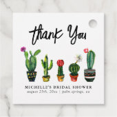 Étiquettes Cadeau Fête des mariées Fiesta Cactus (Dos)
