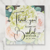 Étiquettes Cadeau Fête des mariées Fleurs Jardin Brown (Devant)