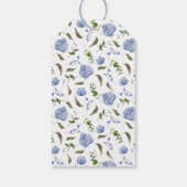 Étiquettes-cadeau Fête des mariées Florale Bleue (Dos)