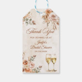 Étiquettes-cadeau Fête des mariées florale Boho (Dos)