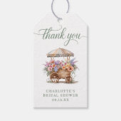 Étiquettes-cadeau Fête des mariées florale Merci botanique (Devant)