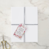 Étiquettes-cadeau Fête des mariées florale rose (Avec de la ficelle)