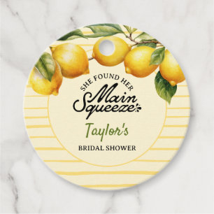 Étiquettes Cadeau Fête des mariées Lemon