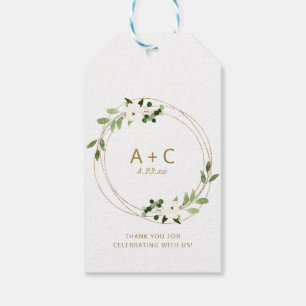 Étiquettes-cadeau Fête des mariées mariage Favoriser la verdure Merc