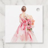 Étiquettes Cadeau Fête des mariées Mariage minimale exquise (Dos)