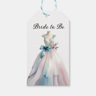 Étiquettes-cadeau Fête des mariées Mariage robe mariée à être