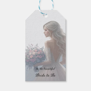 Étiquettes-cadeau Fête des mariées Mariage robe mariée à être