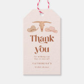 Étiquettes-cadeau Fête des mariées occidentale rustique (Devant)