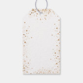 Étiquettes-cadeau Fête des mariées or blanc parties scintillant ball (Dos)