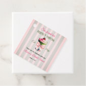 Étiquettes Cadeau Fête des mariées Retro Strawb Parfaite Matcha Rose (En situation)