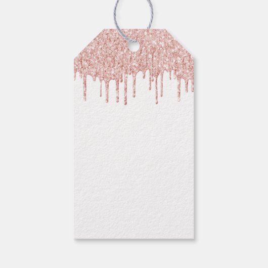 Étiquettes-cadeau Fête des mariées rose or blanc ballon merci (Dos)