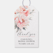 Étiquettes-cadeau Fête des mariées rose pâle chic (Dos)